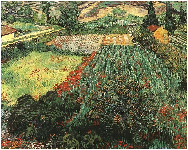 Vincent van Gogh Campo con amapolas Painting Vincent van Gogh's Campo con amapolas Painting