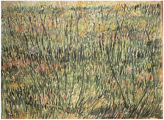 Vincent van Gogh Pasto en flor Painting Vincent van Gogh's Pasto en flor Painting