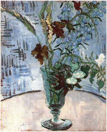 Vincent van Gogh Naturaleza muerta: Vaso con flores silvestres Painting Vincent van Gogh's Naturaleza muerta: Vaso con flores silvestres Painting