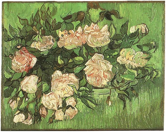 Vincent van Gogh Naturaleza muerte: Flores rosadas Painting Vincent van Gogh's Naturaleza muerte: Flores rosadas Painting
