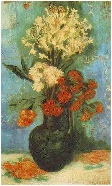 Vincent van Gogh Jarrón con claveles y otras flores Painting Vincent van Gogh's Jarrón con claveles y otras flores Painting