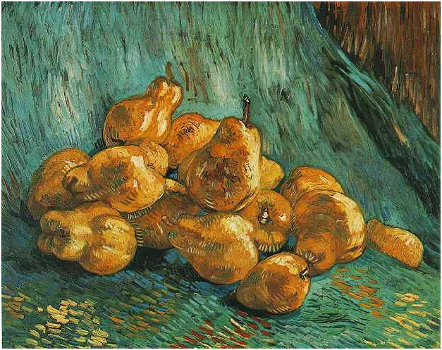 Vincent van Gogh Naturaleza muerta con peras Painting Vincent van Gogh's Naturaleza muerta con peras Painting