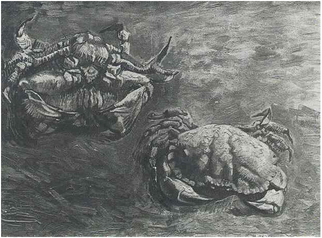 Vincent van Gogh Dos cangrejos Painting Vincent van Gogh's Dos cangrejos Painting