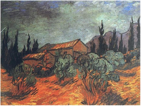 Vincent van Gogh Cobertizos de madera Painting Vincent van Gogh's Cobertizos de madera Painting