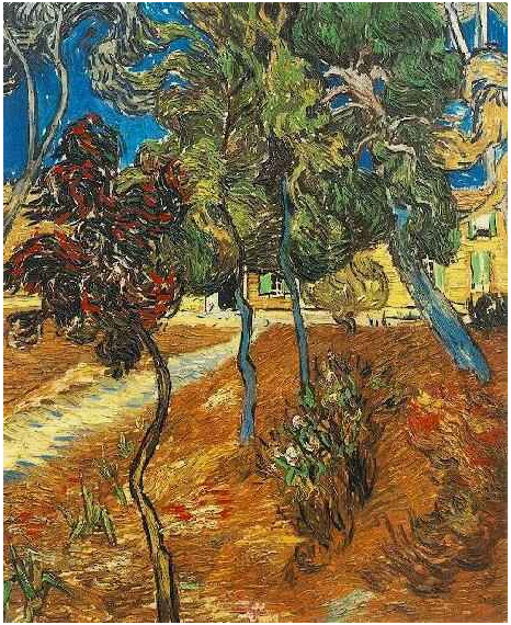 Vincent van Gogh Árboles en el jardín del Hospital de San Pablo Painting Vincent van Gogh's Árboles en el jardín del Hospital de San Pablo Painting