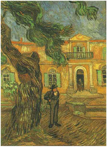 Vincent van Gogh Pinos con la figura en el jardín del Hospital de San Pablo Painting Vincent van Gogh's Pinos con la figura en el jardín del Hospital de San Pablo Painting