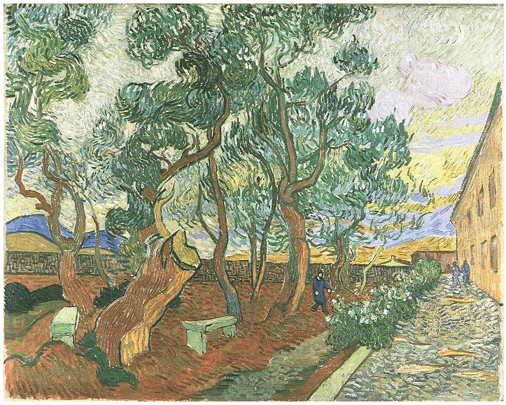 Vincent van Gogh El jardín del Hospital de San Pablo Painting Vincent van Gogh's El jardín del Hospital de San Pablo Painting