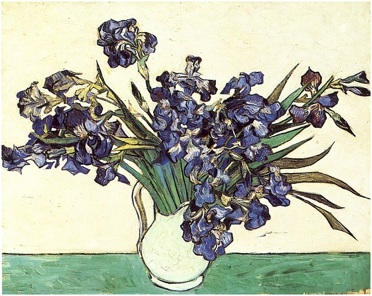 Vincent van Gogh Naturaleza muerta: Vaso con lirios Painting Vincent van Gogh's Naturaleza muerta: Vaso con lirios Painting