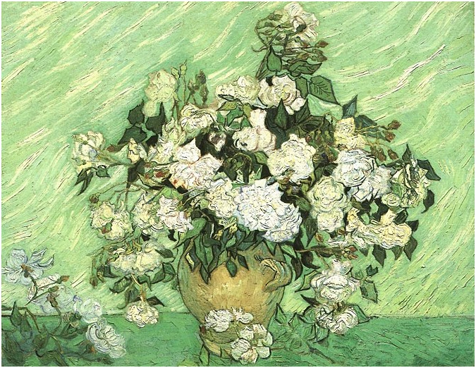 Vincent van Gogh Bodegón: Pintura de jarrón con rosas