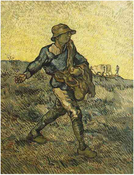 Vincent van Gogh's Sower, The (after Millet) Painting