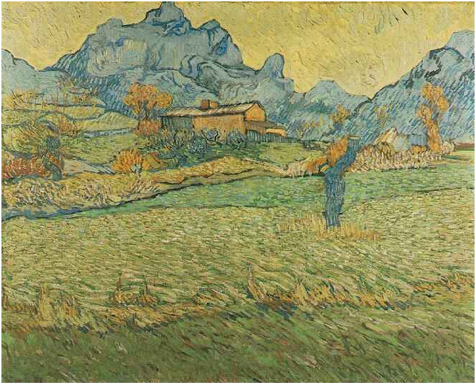Vincent van Gogh's Meadow in the Mountains: Le Mas de Saint-Paul, A Painting