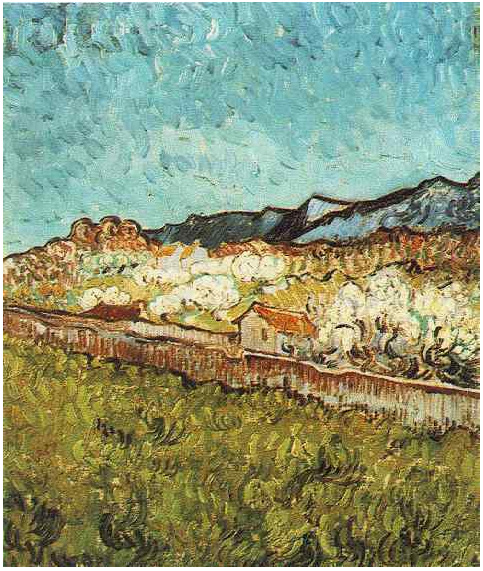 Vincent van Gogh's At the Foot of the Mountains Painting