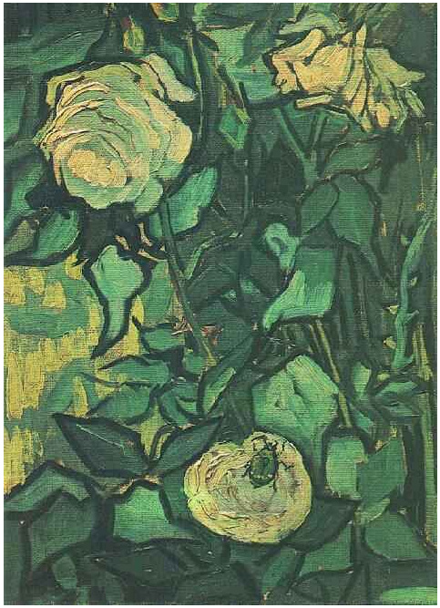 Vincent van Gogh Rosas y escarabajo Painting Vincent van Gogh's Rosas y escarabajo Painting