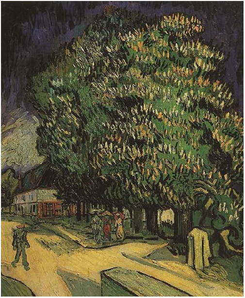 Vincent van Gogh Castaños en flor Painting Vincent van Gogh's Castaños en flor Painting