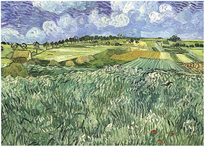 Vincent van Gogh Plain Near Auvers Painting Vincent van Gogh's Plain Near Auvers Painting