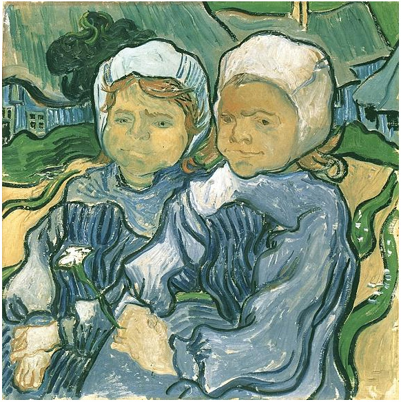 Vincent van Gogh Dos niños Painting Vincent van Gogh's Dos niños Painting