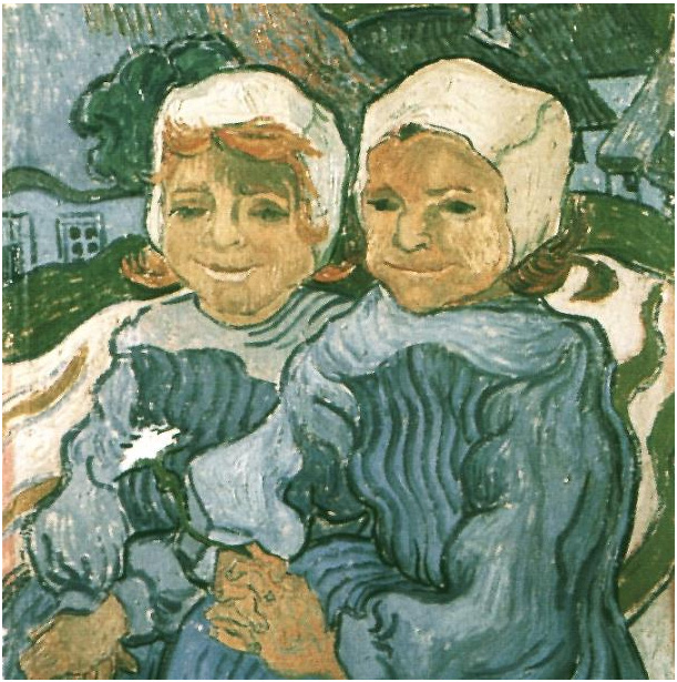Vincent van Gogh Dos niños Painting Vincent van Gogh's Dos niños Painting