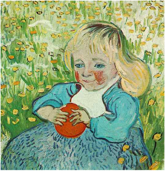 Vincent van Gogh Niño con naranja Painting Vincent van Gogh's Niño con naranja Painting