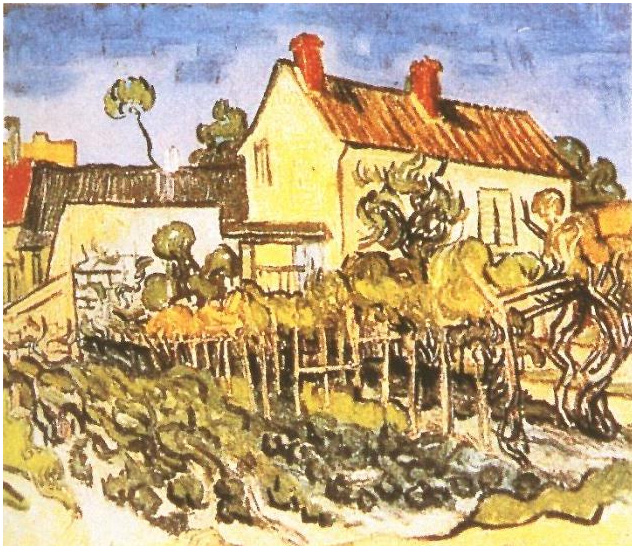 Vincent van Gogh La casa de Pere Eloi Painting Vincent van Gogh's La casa de Pere Eloi Painting