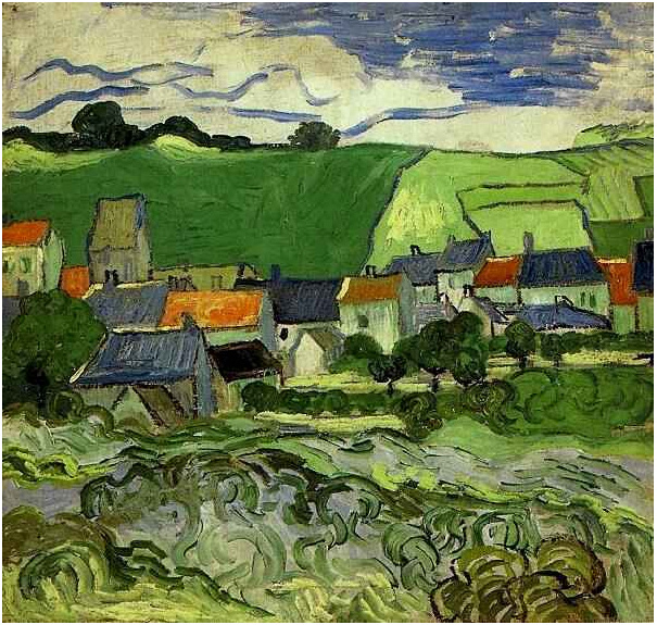 Vincent van Gogh Vista de Auvers Painting Vincent van Gogh's Vista de Auvers Painting