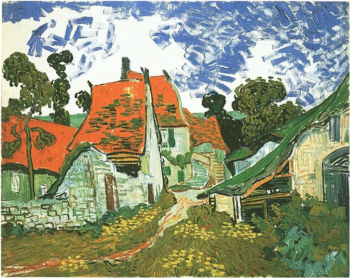 Vincent van Gogh Calle de la aldea en Auvers Painting Vincent van Gogh's Calle de la aldea en Auvers Painting