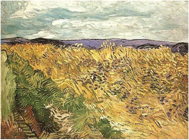 Vincent van Gogh Campo de trigo con acianos Painting Vincent van Gogh's Campo de trigo con acianos Painting