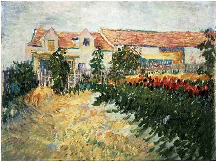 Vincent van Gogh Casa con girasoles Painting Vincent van Gogh's Casa con girasoles Painting