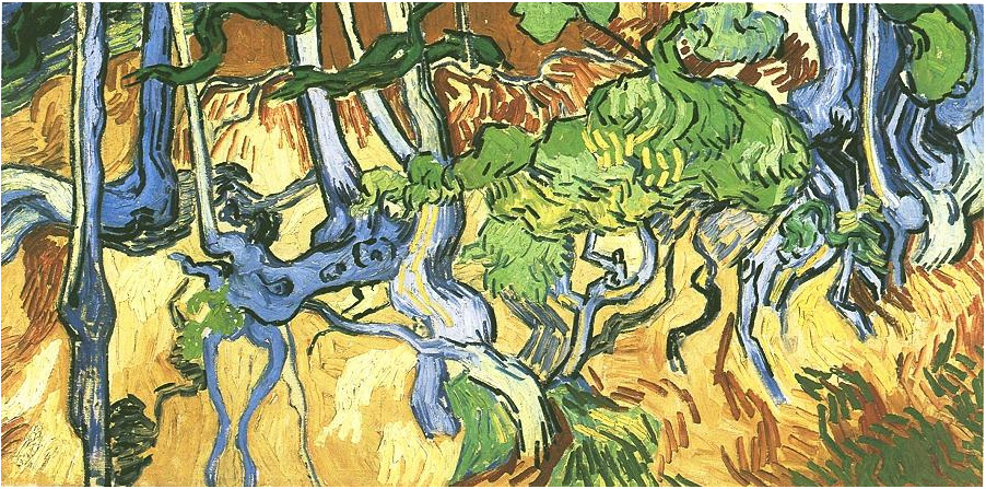 Vincent van Gogh Tres raíces y troncos Painting Vincent van Gogh's Tres raíces y troncos Painting