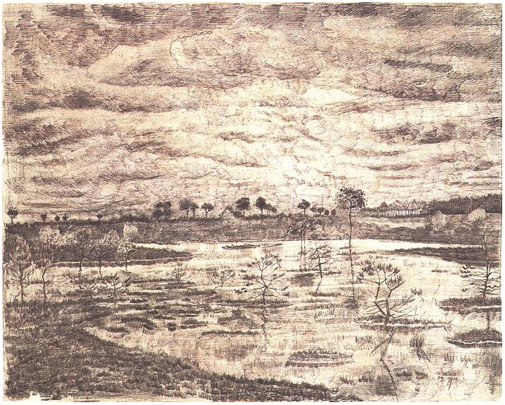 Vincent van Gogh Pantano Drawing Vincent van Gogh's Pantano Drawing