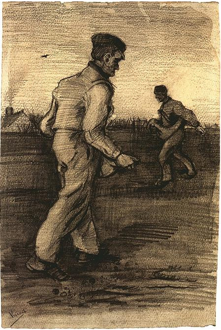 Vincent van Gogh Dos sembradores Drawing Vincent van Gogh's Dos sembradores Drawing