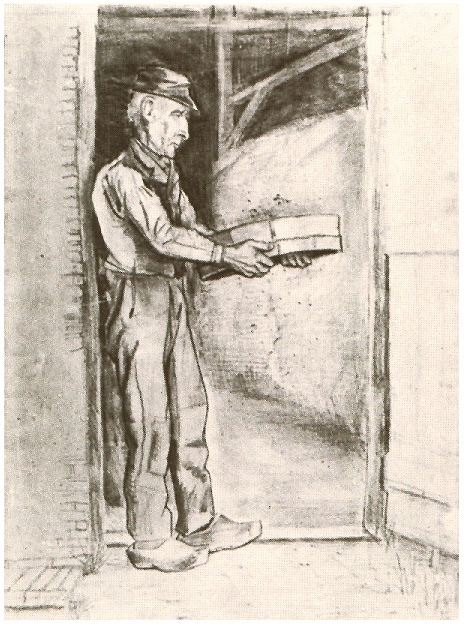 Vincent van Gogh Hombre con ventana Watercolor Vincent van Gogh's Hombre con ventana Watercolor