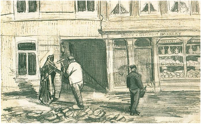 Vincent van Gogh Panadería Drawing Vincent van Gogh's Panadería Drawing