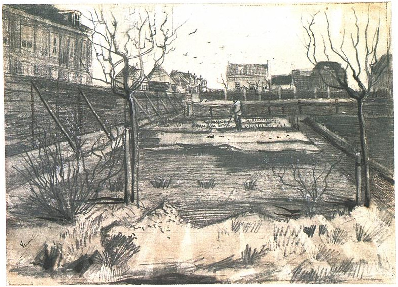 Vincent van Gogh Vivero en Schenkweg Drawing Vincent van Gogh's Vivero en Schenkweg Drawing