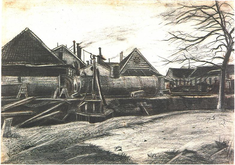 Vincent van Gogh Fábrica Drawing Vincent van Gogh's Fábrica Drawing