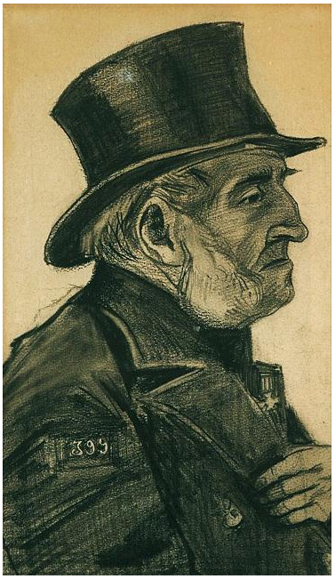 Vincent van Gogh Hombre huérfano con galera Drawing Vincent van Gogh's Hombre huérfano con galera Drawing