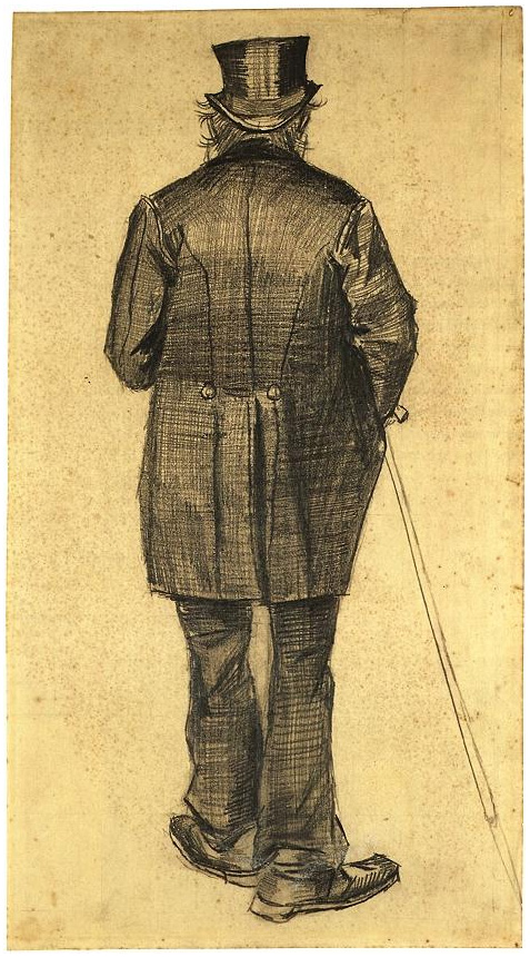 Vincent van Gogh Old Man in a Tail-coat Drawing Vincent van Gogh's Old Man in a Tail-coat Drawing