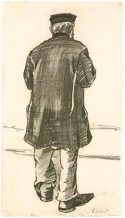 Orphan Man with Cap, Seen from the Back by Vincent Van 