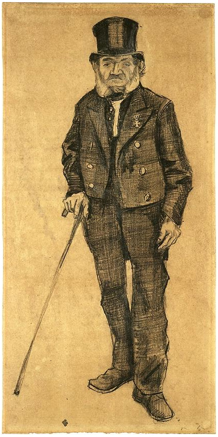 Vincent van Gogh Viejo en un traje formal de hombre Drawing Vincent van Gogh's Viejo en un traje formal de hombre Drawing