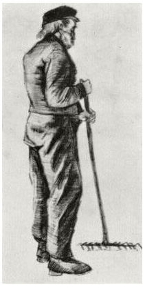 Vincent van Gogh Hombre con rastrillo Drawing Vincent van Gogh's Hombre con rastrillo Drawing