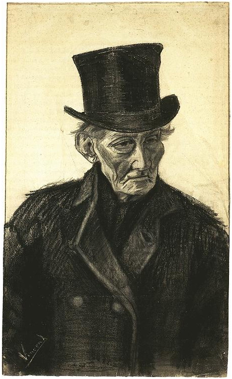 Vincent van Gogh Viejo con galera Drawing Vincent van Gogh's Viejo con galera Drawing