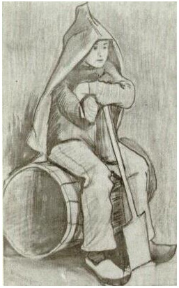 Vincent van Gogh Muchacho con pala Drawing Vincent van Gogh's Muchacho con pala Drawing