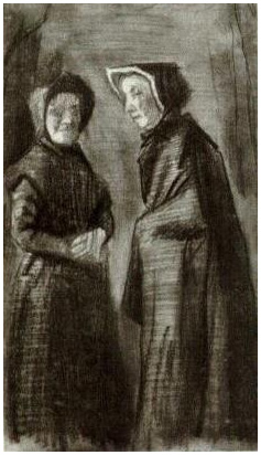 Vincent van Gogh Two Women Drawing Vincent van Gogh's Two Women Drawing