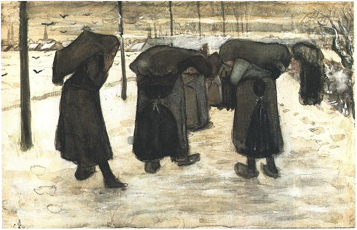 Vincent van Gogh Mujeres mineras Watercolor Vincent van Gogh's Mujeres mineras Watercolor