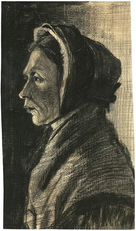 Vincent van Gogh Cabeza de una mujer Drawing Vincent van Gogh's Cabeza de una mujer Drawing