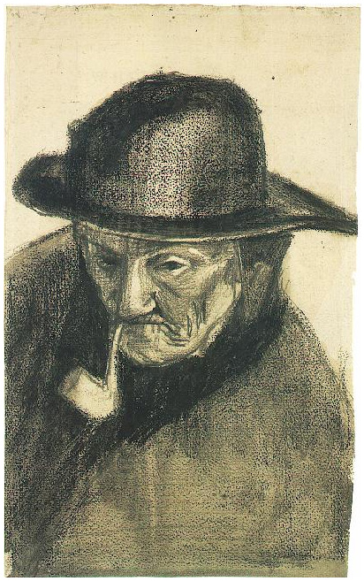 Vincent van Gogh Cabeza de un pescador con un Sou'wester Drawing Vincent van Gogh's Cabeza de un pescador con un Sou'wester Drawing