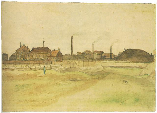 Vincent van Gogh Mina de carbón en el Borinage Watercolor Vincent van Gogh's Mina de carbón en el Borinage Watercolor