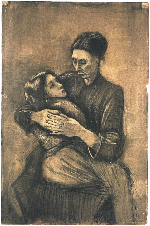 Vincent van Gogh Mujer con un hijo en su regazo Drawing Vincent van Gogh's Mujer con un hijo en su regazo Drawing