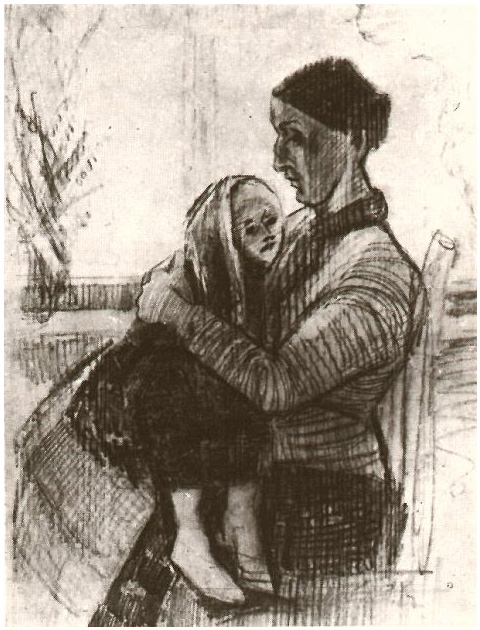 Vincent van Gogh Sien con hijo en su regazo Drawing Vincent van Gogh's Sien con hijo en su regazo Drawing
