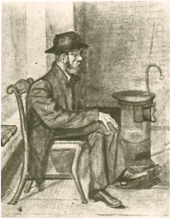 Vincent van Gogh Viejo se calienta Drawing Vincent van Gogh's Viejo se calienta Drawing