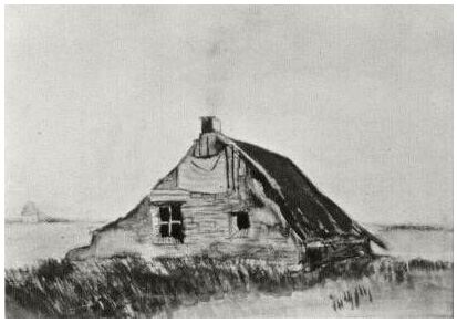 Vincent van Gogh Farmhouse Watercolor Vincent van Gogh's Farmhouse Watercolor